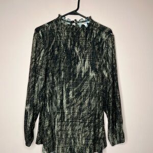 NWT LuLaRoe Clara Chic Black and Tan Women's Blouse